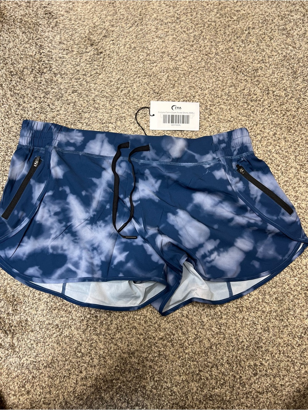 Women’s Blue Tie-Dye Performance Shorts